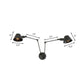 Frendorf | 2/3 Lichten IJzer Wandlamp Antiek Zwarte Afwerking Swing Arm Slaapkamer Wandlamp met Bel Shade