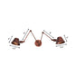 Frendorf | 2/3 Lampen Swing Arm Wandlicht Sconce Industrie Rost Finish Metall Wandmontierte Lampe mit Kegel Schirm