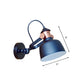 Frendorf | Schwarze Schalen-Wandleuchte Industrielles Eisen 1 Kopf Nachttisch Wandanbau Lampe mit drehbarem Griff