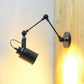 Frendorf | Schwarz 1 Kopf Wandleuchte Industrie Eisen Schwenkarm Wandmontierte Lampe für Flur