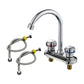 Frendorf | 1oder2-Griff Gebürstetes Nickel Weitverbreiteter Wasserhahn 2 Loch Center Set Waschbecken Wasserhahn
