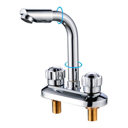 Frendorf | 2-Handgriff Gebürstetes Nickel Weitläufiger Wasserhahn 2-Loch Centered Badezimmer Waschbecken Wasserhahn mit Messing