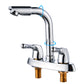 Frendorf | 2-Handgriff Gebürstetes Nickel Weitläufiger Wasserhahn 2-Loch Centered Badezimmer Waschbecken Wasserhahn mit Messing