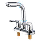 Frendorf | 2-Handgriff Gebürstetes Nickel Weitläufiger Wasserhahn 2-Loch Centered Badezimmer Waschbecken Wasserhahn mit Messing