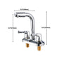 Frendorf | 2-Handgriff Gebürstetes Nickel Weitläufiger Wasserhahn 2-Loch Centered Badezimmer Waschbecken Wasserhahn mit Messing