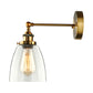 Frendorf | Bronze/Messing/Koper Eén Lichte Wandlamp Vintage Stijl Duidelijk Glas Getaperde Verlichtingsarmatuur voor Woonkamer