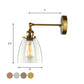 Frendorf | Bronze/Messing/Koper Eén Lichte Wandlamp Vintage Stijl Duidelijk Glas Getaperde Verlichtingsarmatuur voor Woonkamer