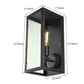 Frendorf | 1 Licht Rechteckige Wandleuchte Traditionelle Schwarze Klarglas Wandlampe für Schlafzimmer, Auf/Ab