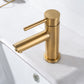 Frendorf | 1-Handgriff Gold Nickel Weitlaufende Armatur Einloch Hebel Waschbeckenarmatur mit Abfluss