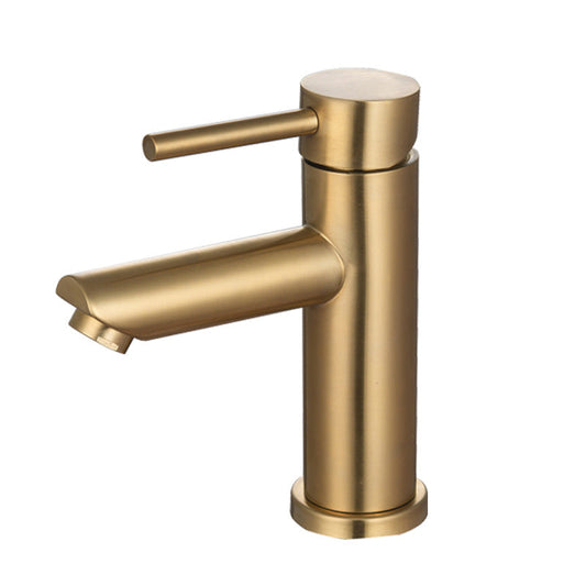 Frendorf | 1-Handgriff Gold Nickel Weitlaufende Armatur Einloch Hebel Waschbeckenarmatur mit Abfluss