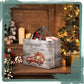 Frendorf | 12 Stück Rustikale Weihnachts Tragetaschen mit Griffen, Wiederverwendbare Geschenktaschen Einkaufstaschen für Weihnachten Wintergeschenke Feiertagsverpackungsbeutel Partybedarf, 32.5 X 24.9 X 17.0 cm