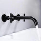 Frendorf | Moderner 1- oder 2-Hand Badezimmer Waschbecken Wasserhahn Rund Wandmontierter Badezimmer Wasserhahn.