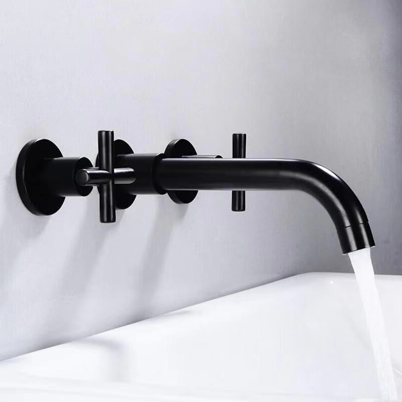 Frendorf | Moderner 1- oder 2-Hand Badezimmer Waschbecken Wasserhahn Rund Wandmontierter Badezimmer Wasserhahn.