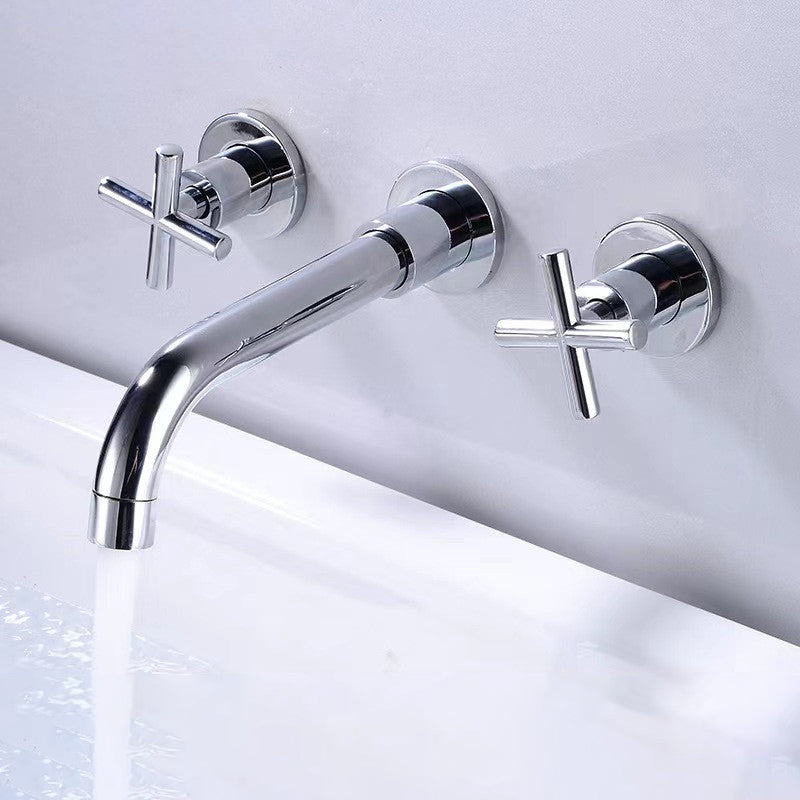 Frendorf | Moderner 1- oder 2-Hand Badezimmer Waschbecken Wasserhahn Rund Wandmontierter Badezimmer Wasserhahn.