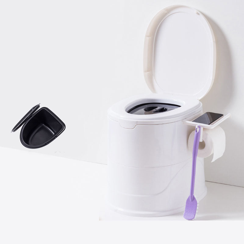 Frendorf | Bodenmontierte Kunststoff-WC Einteiliges WC Modernes Toilettenbecken