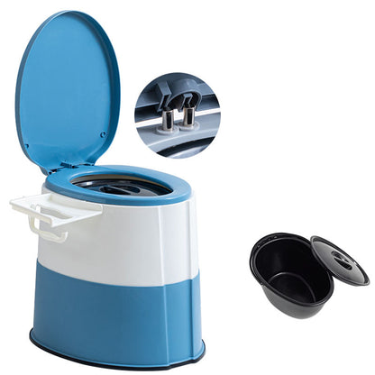 Frendorf | Zeitgenössische Kunststoff-WC bodenmontierte Toilettenschüssel mit Toilettensitz für das Badezimmer