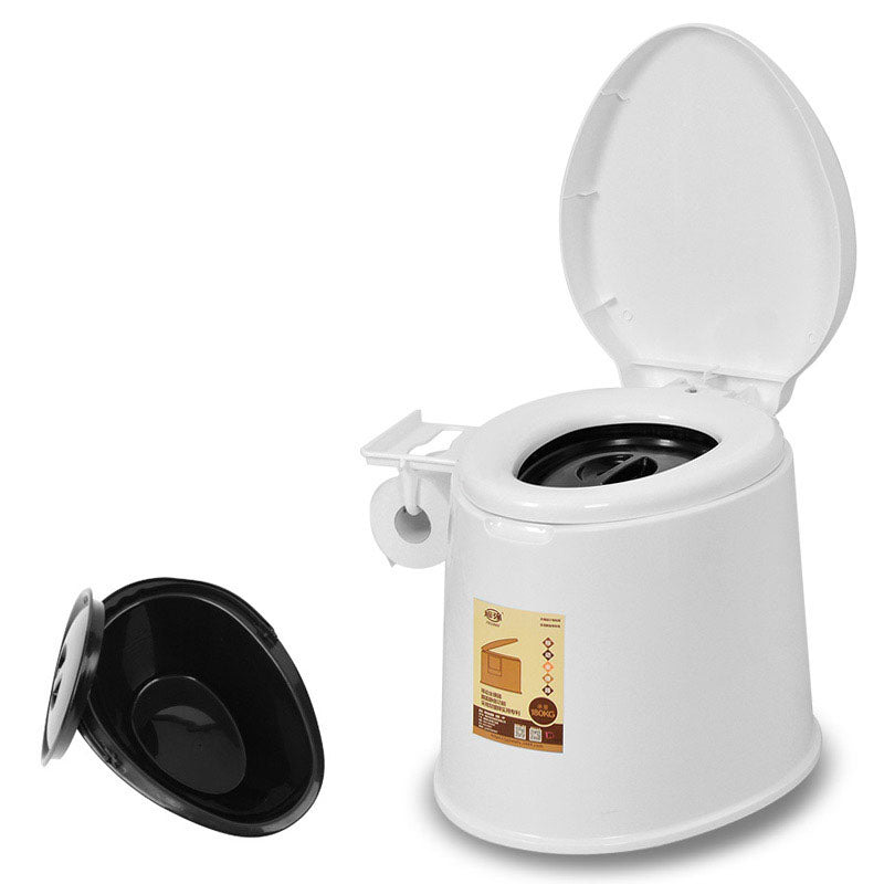 Frendorf | Moderne Kunststoff-WC-Bodenmontierte Toilettenschüssel mit Sitz für das Badezimmer