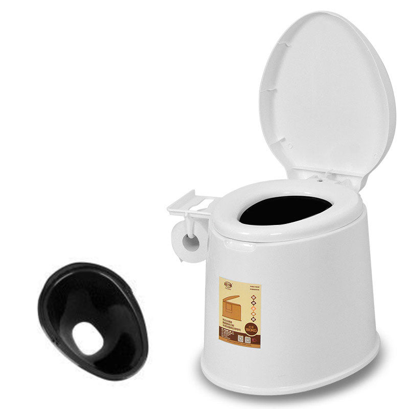 Frendorf | Moderne Kunststoff-WC-Bodenmontierte Toilettenschüssel mit Sitz für das Badezimmer