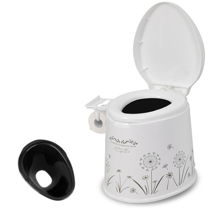 Frendorf | Moderne Kunststoff-WC-Bodenmontierte Toilettenschüssel mit Sitz für das Badezimmer