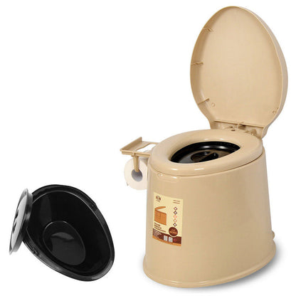 Frendorf | Moderne Kunststoff-WC-Bodenmontierte Toilettenschüssel mit Sitz für das Badezimmer