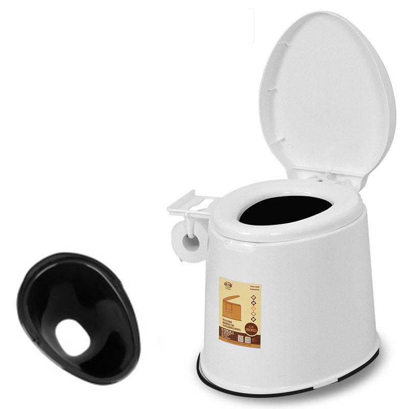 Frendorf | Moderne Kunststoff-WC-Bodenmontierte Toilettenschüssel mit Sitz für das Badezimmer