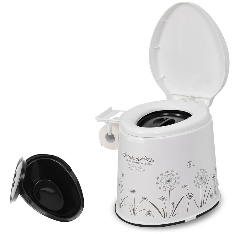 Frendorf | Moderne Kunststoff-WC-Bodenmontierte Toilettenschüssel mit Sitz für das Badezimmer