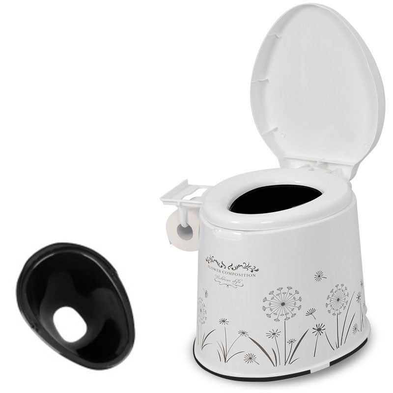 Frendorf | Moderne Kunststoff-WC-Bodenmontierte Toilettenschüssel mit Sitz für das Badezimmer