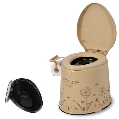 Frendorf | Moderne Kunststoff-WC-Bodenmontierte Toilettenschüssel mit Sitz für das Badezimmer