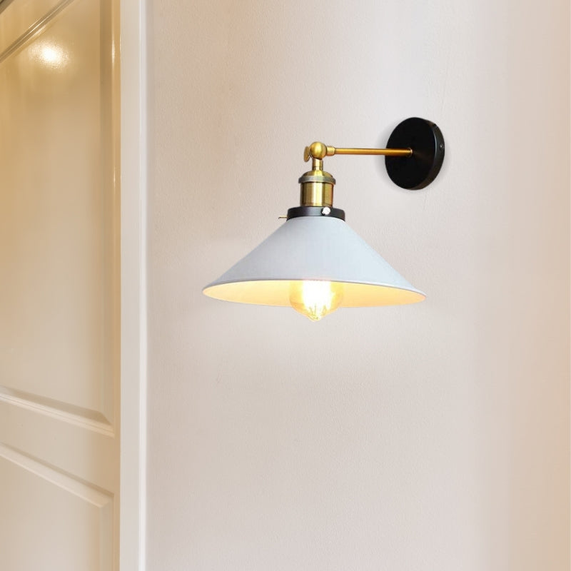 Weiß Industriell Vintage Wand Sconce Licht