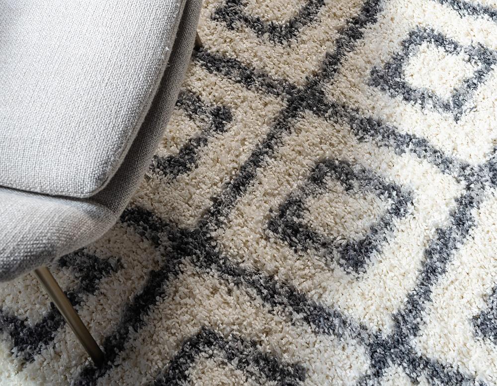 Frendorf | DiamondLuxe Shag - Teppich mit Diamantmuster | Shaggy Hochflorteppich | Weich & Modern | Perfekt für Wohnzimmer
