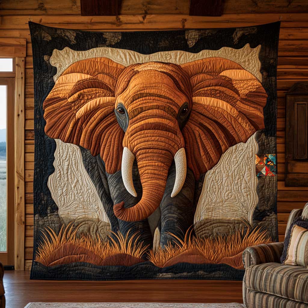 Safari Elefant Steppdecke