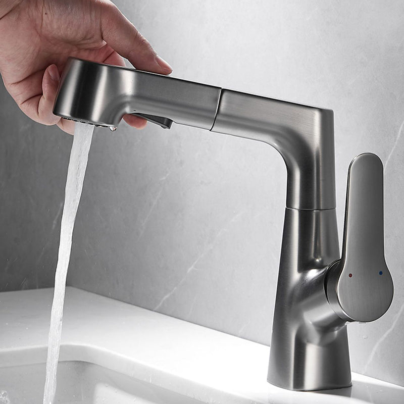 Frendorf | 1-Handgriff Gebürstetes Nickel Widespread Wasserhahn Einloch Badezimmer Gefäß Wasserhahn mit Messing