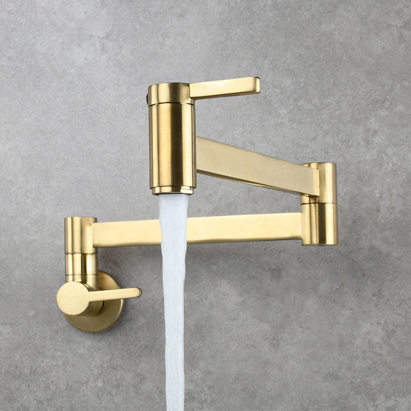 Frendorf | 1-Handgriff gebürstetes Nickel weit verbreiteter Wasserhahn 1 Loch wandmontierter Badezimmer Wasserhahn mit Messing