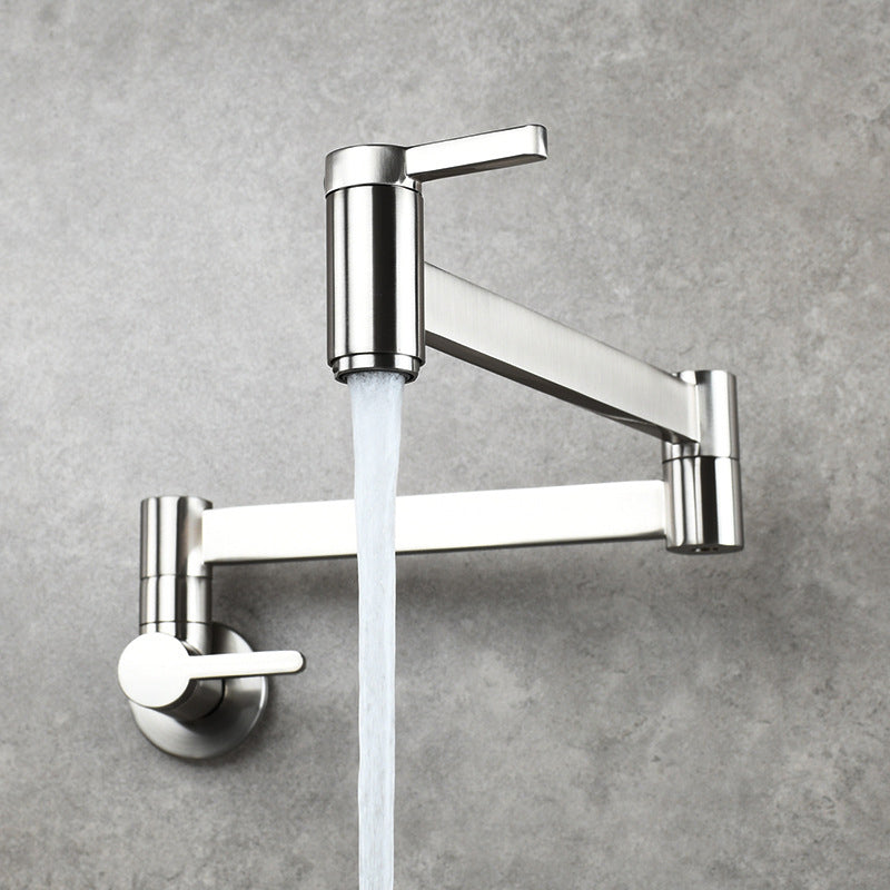 Frendorf | 1-Handgriff gebürstetes Nickel weit verbreiteter Wasserhahn 1 Loch wandmontierter Badezimmer Wasserhahn mit Messing