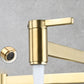 Frendorf | 1-Handgriff gebürstetes Nickel weit verbreiteter Wasserhahn 1 Loch wandmontierter Badezimmer Wasserhahn mit Messing