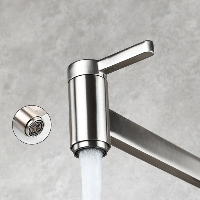 Frendorf | 1-Handgriff gebürstetes Nickel weit verbreiteter Wasserhahn 1 Loch wandmontierter Badezimmer Wasserhahn mit Messing