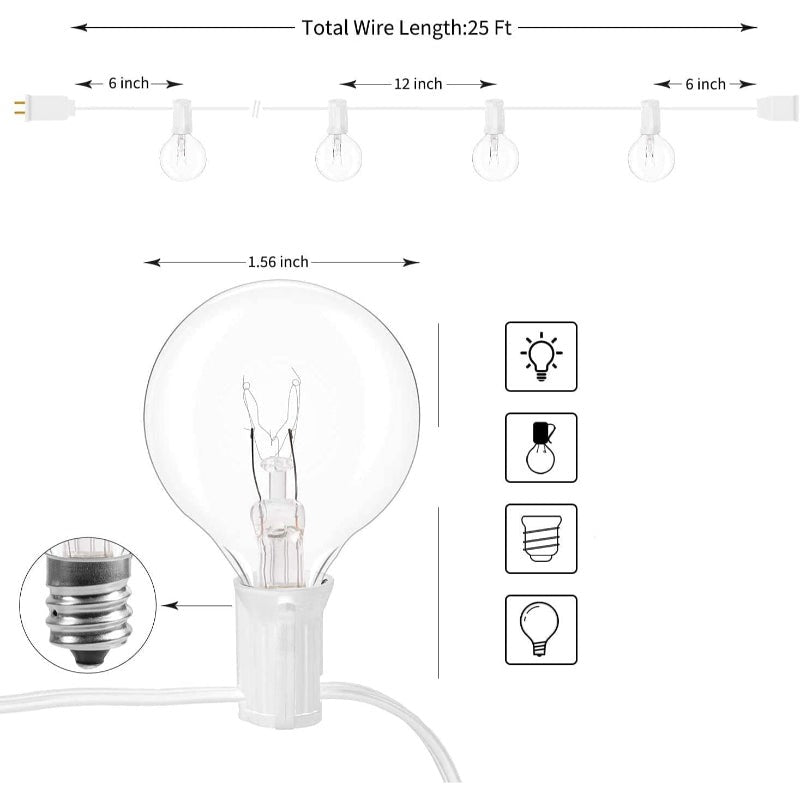 Royaleva Outdoor Dimmable Lichterkette - 20 ft LED Ambiente Beleuchtung