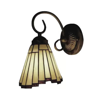 Frendorf | Mini Wandleuchte Tiffany-Stil Buntglas Einzelne Licht Wandmontage Licht für Schlafzimmer