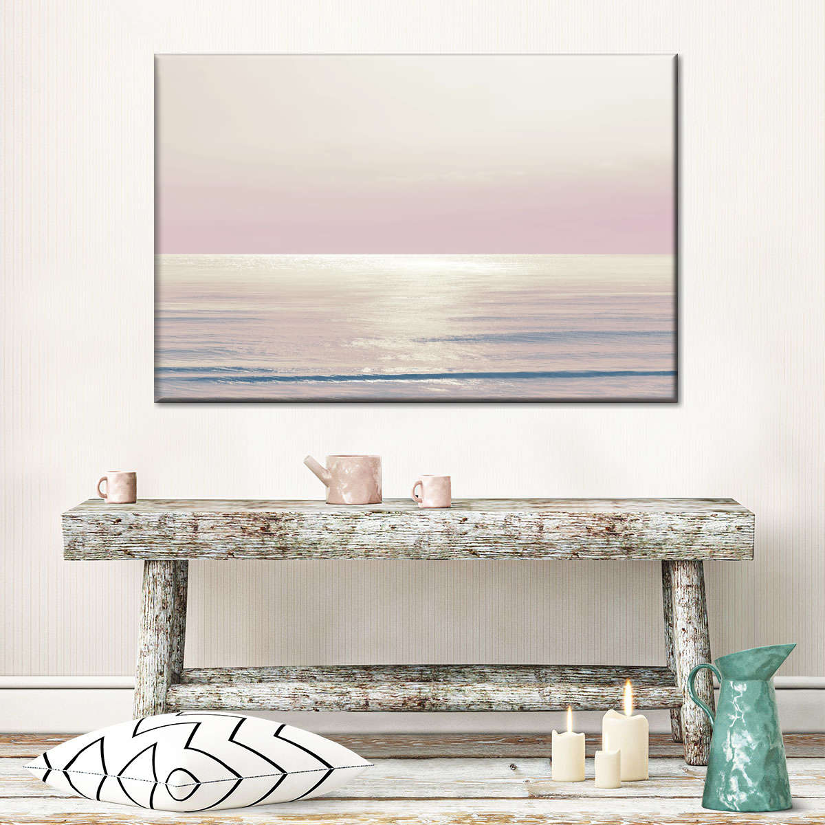 Frendorf | Mondlicht Ozean Pink Rouge I Wandkunst