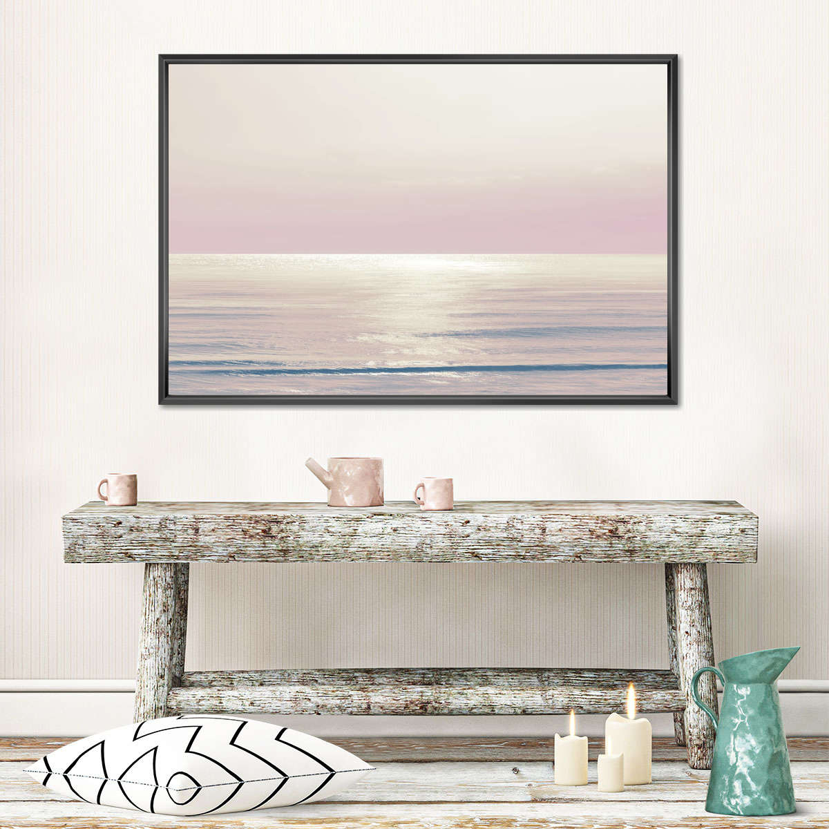 Frendorf | Mondlicht Ozean Pink Rouge I Wandkunst