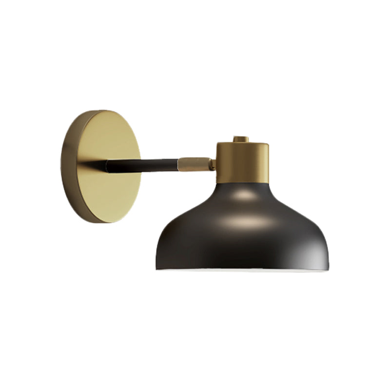 Frendorf | Metalen Schuur Wandlamp Industriële 1-Lamp Bedside Wandmontage in Zwart met Stekkerkoord