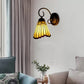 Frendorf | Mini Wandleuchte Tiffany-Stil Buntglas Einzelne Licht Wandmontage Licht für Schlafzimmer