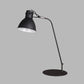 Schwarz Finish LED Schreibtischlampe Antik Metall Gebogene Arm Leselampe mit Kuppel-Schirm für Arbeitszimmer