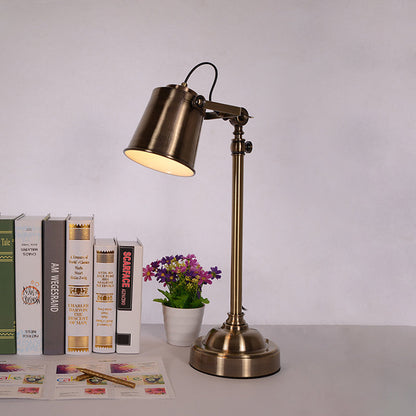 Metallische Glockenverstellbare Tischbeleuchtung Antik 1 Licht Studienraum Leseleuchte in Silber
