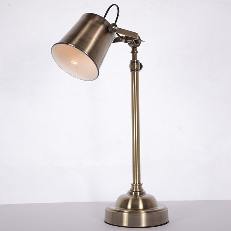Metallische Glockenverstellbare Tischbeleuchtung Antik 1 Licht Studienraum Leseleuchte in Silber
