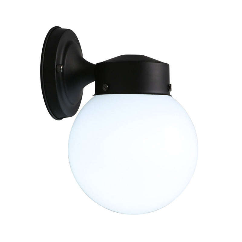 Frendorf | Globe Wandlamp Vintage 1 Licht Mini Wandarmatuur met Wit/Helder Glas Shade voor Badkamer