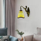 Frendorf | Mini Wandleuchte Tiffany-Stil Buntglas Einzelne Licht Wandmontage Licht für Schlafzimmer