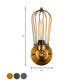 Frendorf | 1 Kopf Mini Wand Leuchte mit Käfigschirm Vintage Stil Dunkelrost/Messing Metall Wandlampe für Wohnzimmer