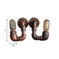 Frendorf | 1 Light Wall Mount Light Rustic Stylish Pipe Metal Wall Lighting with Exposed Bulb in Aged Copper
