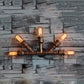 Frendorf | 2/3/4 Köpfe Expose Glühbirne Wandbeleuchtung mit Rohrdesign Rustikales Wetterkupfer Schmiedeeisen Wandlampe